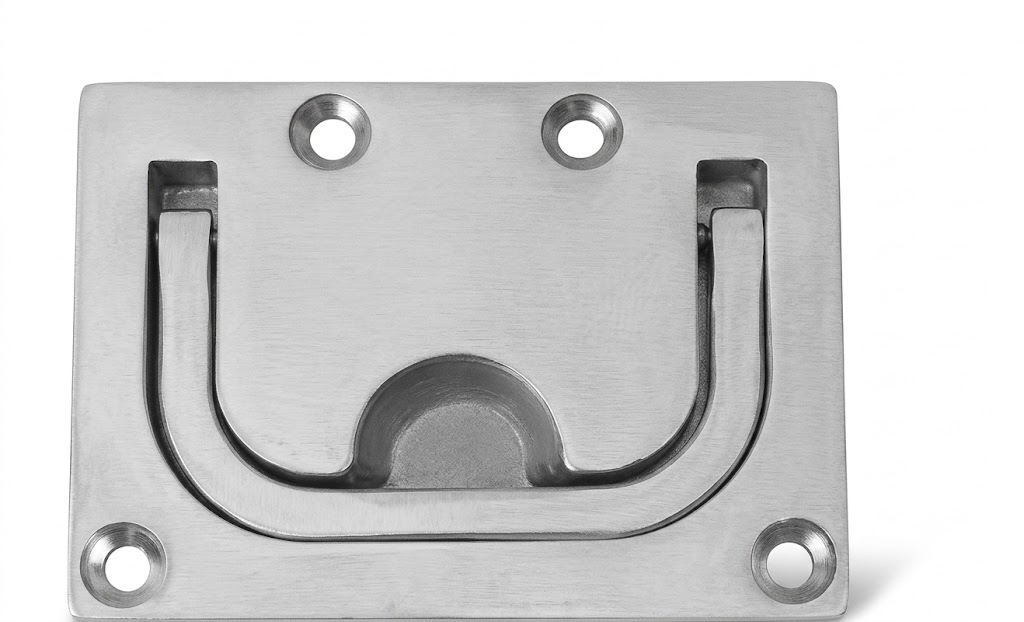 SS SQUARE FLUSH LIFT RING 76 X 57 MM 316