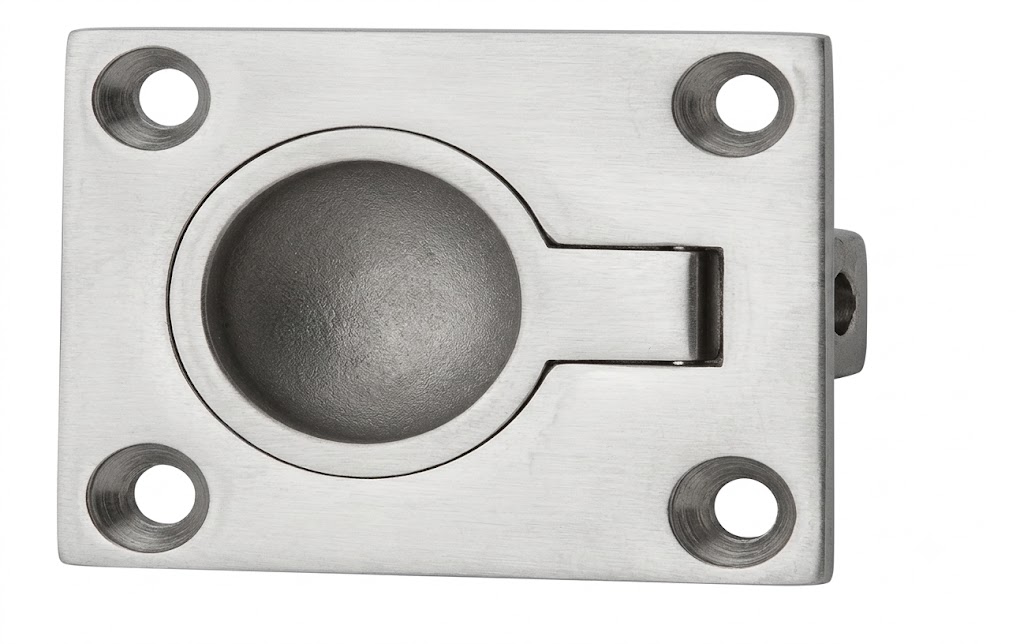 SS SQUARE FLUSH LIFT RING 48 X 38 MM 316