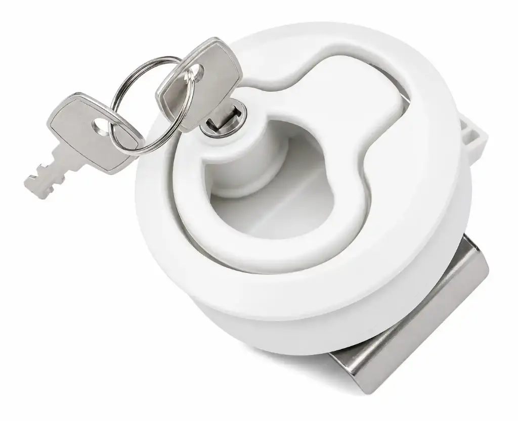ABS TURNING LOCK WITH KEY WHITE 61MM