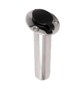 SS HEAVY FLUSH MOUNT ROD HOLDER 15 DEG 316