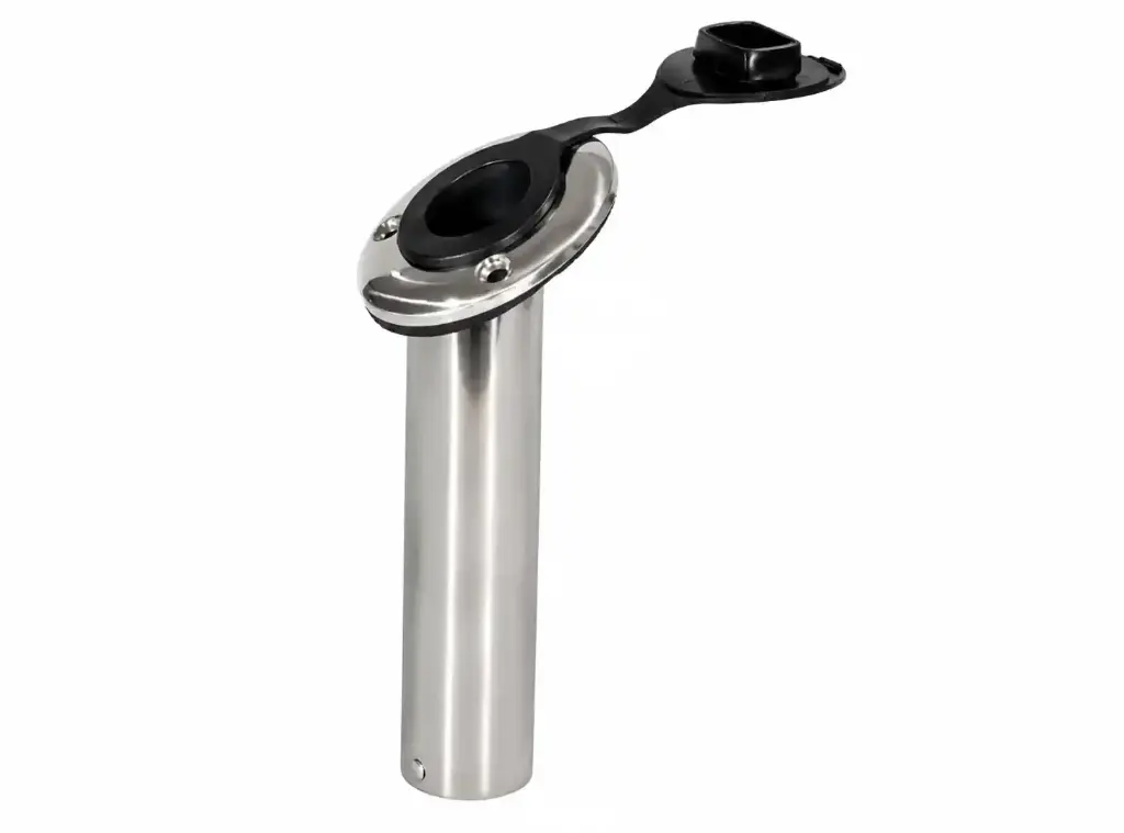 SS HEAVY FLUSH MOUNT ROD HOLDER 90 DEG 316