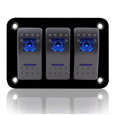 3 GANG MARINE ROCKER SWITCH PANEL