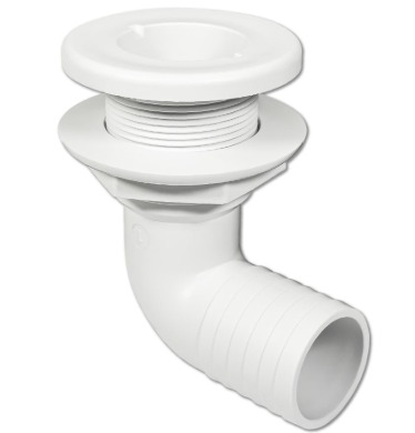 ABS ELBOW THRU HULL 1"