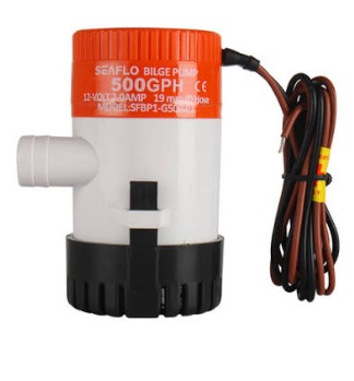 BILGE PUMP NON-AUTOMATIC 12V DC 500 GPH (SEAFLO)