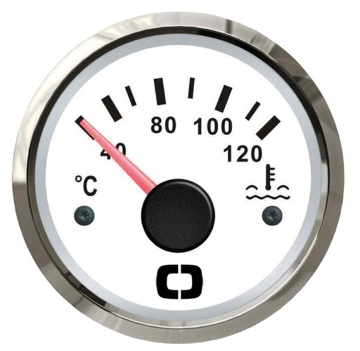 [27.322.08] WATER TEMPERATURE GAUGE 40/120 DEG WHITE/GLOSSY