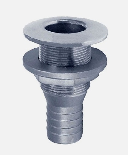 [LD014-02-04] SS THRU-HULL WITH HOSE 1 INCH 316
