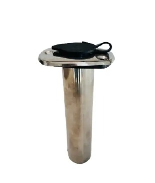 [LD016-01-03] SS HEAVY FLUSH MOUNT ROD HOLDER 90 DEG 316