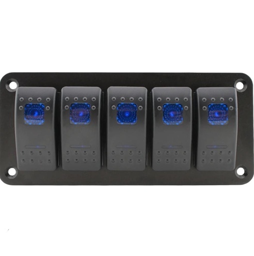 [WK-SPA5] 5GANG SWITCH PANEL/BLUE LED