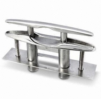 [LD005-14-03] SS FLUSH CLEAT WITH PLATE 8" 316