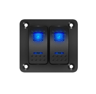 [YJ-SPA002] 2 GANG MARINE ROCKER SWITCH PANEL 